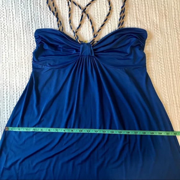 Charlotte Russe Royal Blue & Gold Dress, Size L - Picture 9 of 10